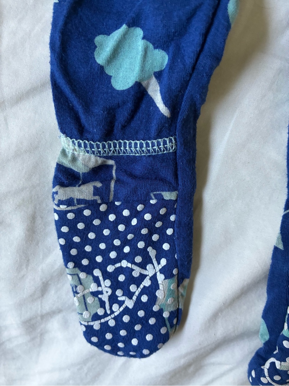 Kickee Pants Navy Blue Carnival-Print Footed One-Piece - Picture 3 of 4